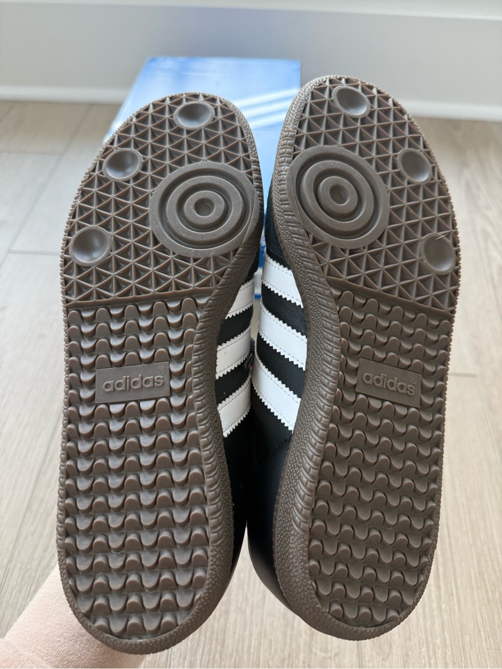 adidas Samba Black with White Stripes and Gum Sole New, in box never worn - Picture 4 of 4